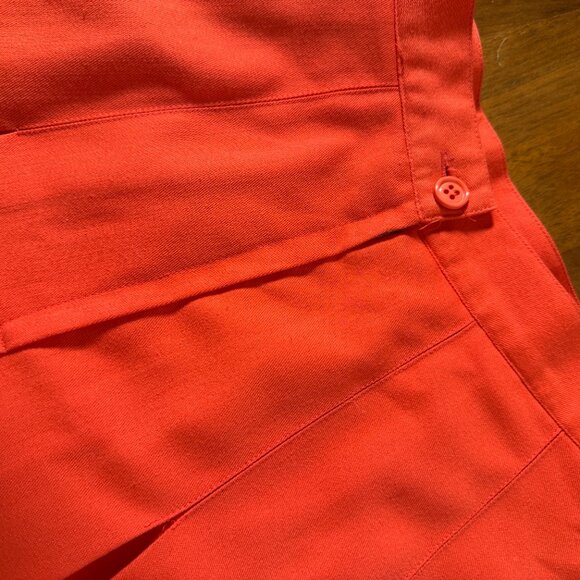 E.R. Gerard New York Orange/Tangerine Suit with Pleated Skirt Sz 6 - Picture 14 of 15